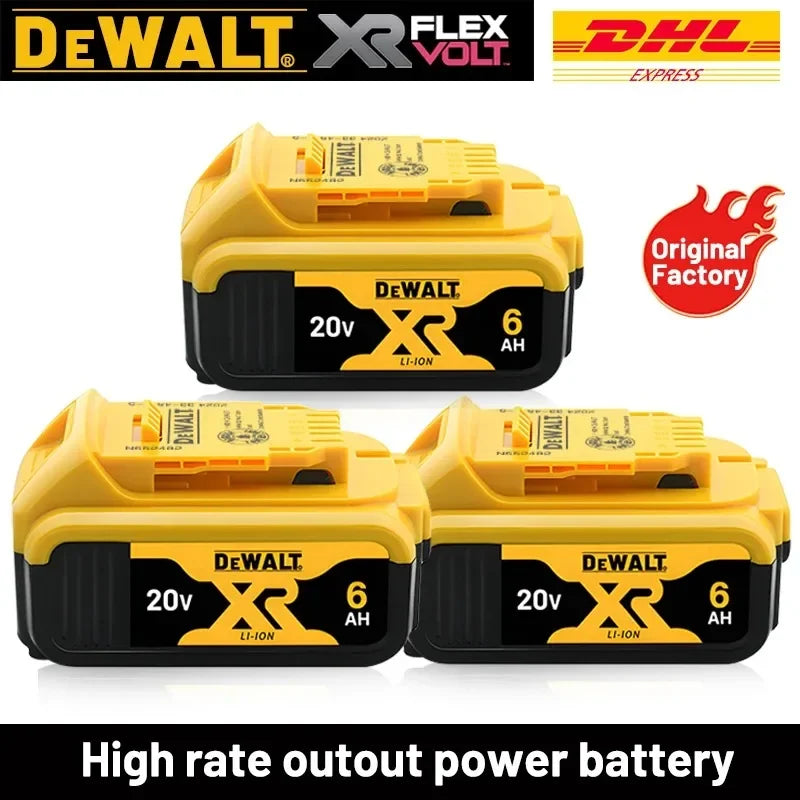 New 100% Original Dewalt 6.0Ah 20V/60V Power Tool Battery DCB206 DCB206 DCB205 DCB200 DCB203 For Dewalt power cordless drill