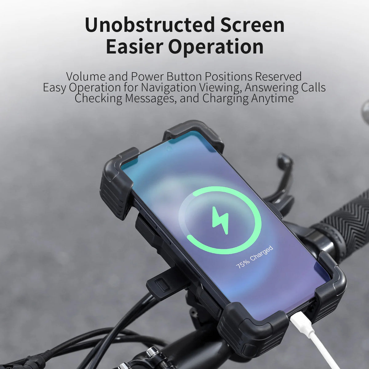 TOSUOD Bike Handlebar Phone Holder Automatic Locking One-Button Opening And Closing Bicycle Mobile Phone Stand