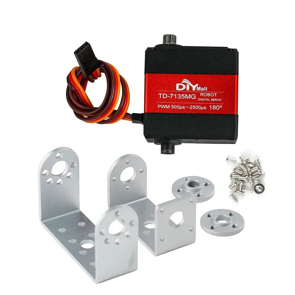 15/20/25/30/35kg Metal Digital Servo 4.8-8.4V 180/270 Degree Dual-Axis Servo Brushed Motor Angle Control for Robots RC Cars