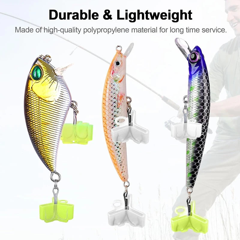 Popular 100-10Pcs Durable Three Hook Protective Cap Fishing Hook Cap Fishing Hook Protection Safety Fishing Gear Accessories