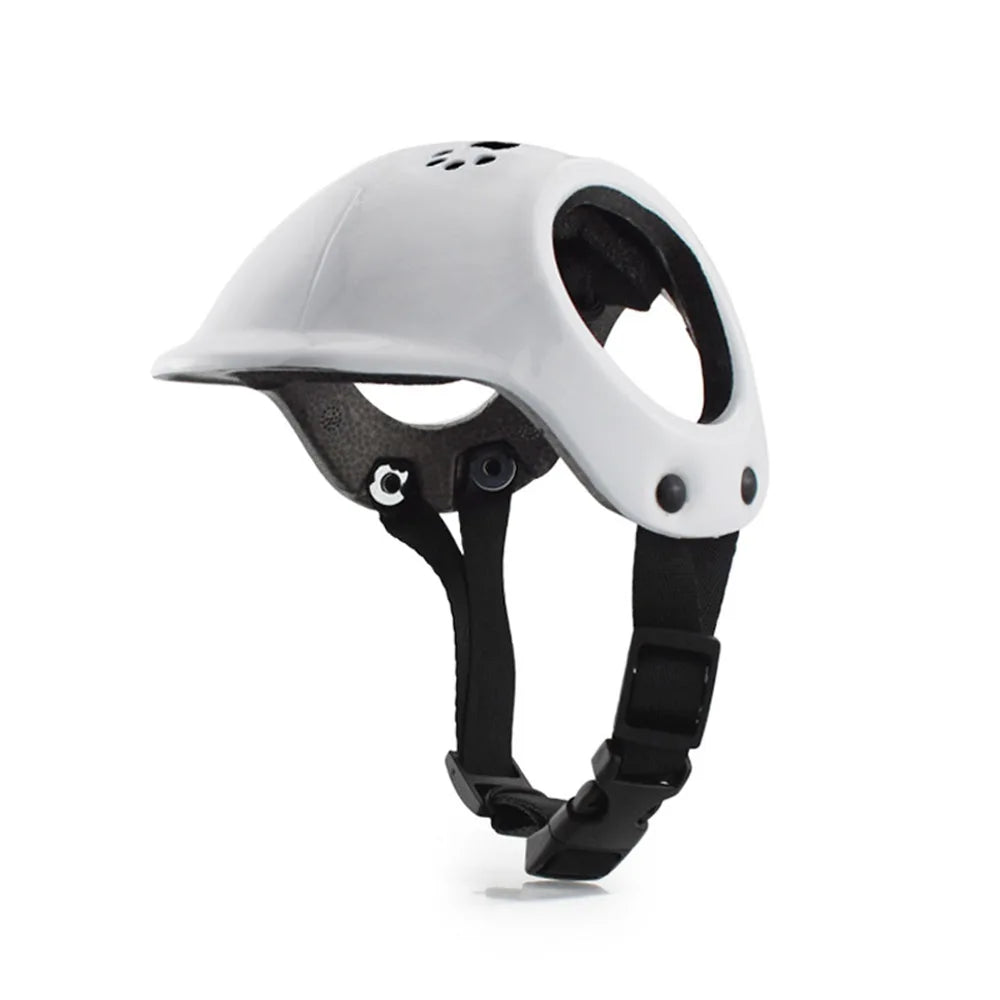Dog Helmet with Ear Holes Hard Pet Safety Helmet Lightweight Dogs Hat for Outdoor Activities, Travel, Camping