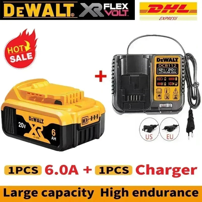 New 100% Original Dewalt 6.0Ah 20V/60V Power Tool Battery DCB206 DCB206 DCB205 DCB200 DCB203 For Dewalt power cordless drill