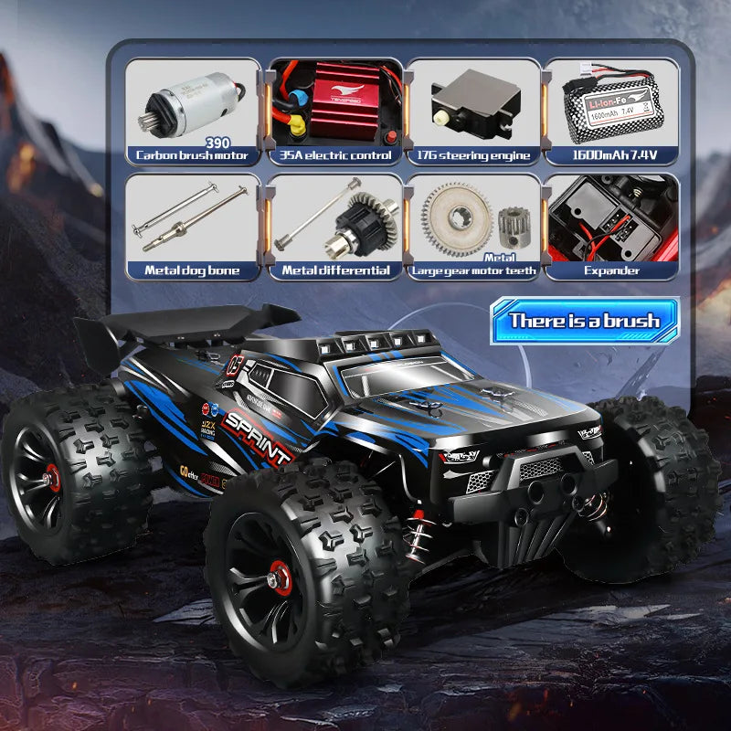 100km/h High-speed 4WD Rc Cars,1:14 Brushless Motor Climbing Off-road Rc Truck,Remote Control Car Model,funny Gift,Toys for Boys