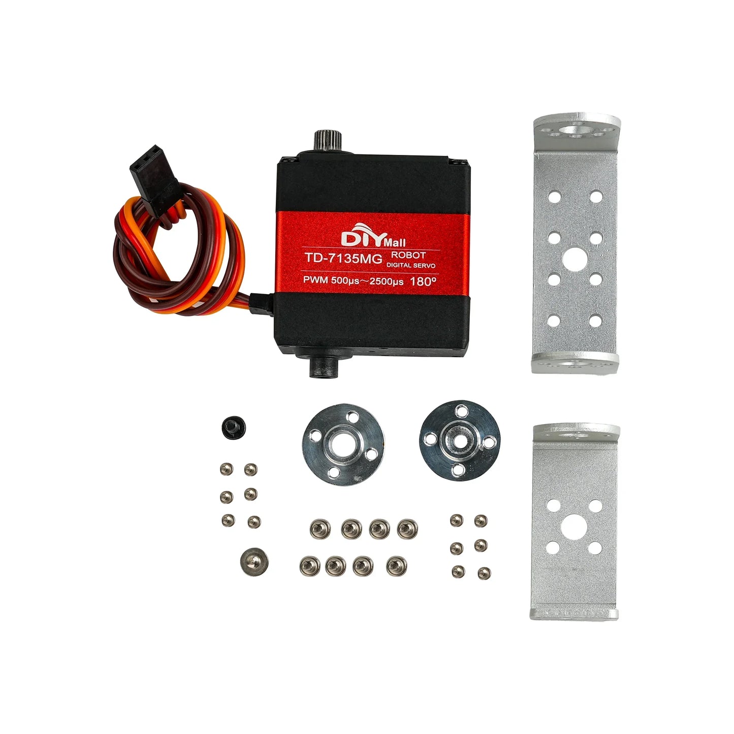 15/20/25/30/35kg Metal Digital Servo 4.8-8.4V 180/270 Degree Dual-Axis Servo Brushed Motor Angle Control for Robots RC Cars