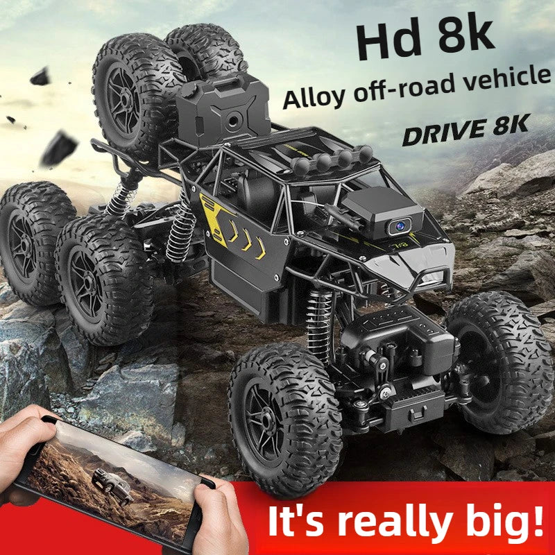 Kawaii 39cm Large Alloy 4WD Rc Cars,Remote Control Car Model,8-wheel 8K HD Camera Off-road Rc Drift Car,Toys For Boys,Funny Gift