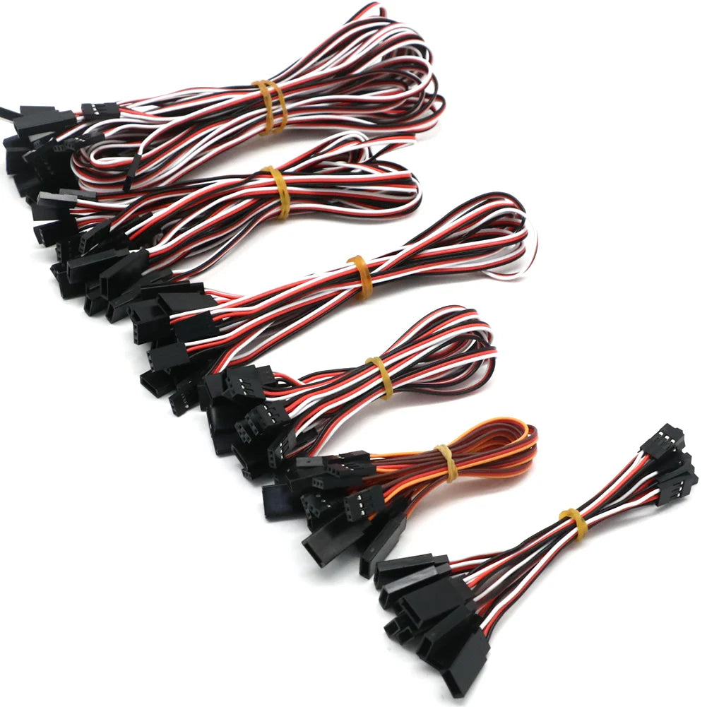 100pcs/lot Wire Cable 100mm 150mm 300mm 500mm Servo Extension Cable For Futaba Plug futabLead Wire Cable For RC Toys