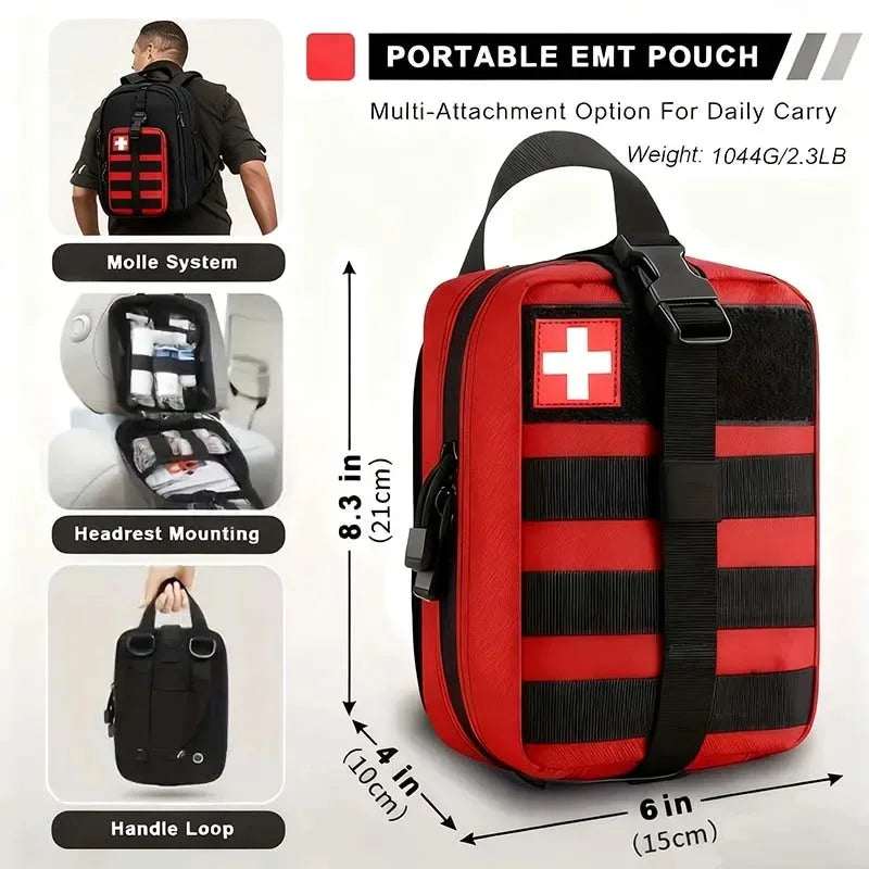 337PCS Portable Emergency Kit Hand Emergency Kit Medical Rescue Kit Car Emergency Outside Travel First Aid Survival Supplies