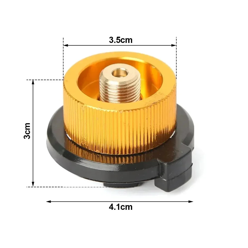 2 Pieces Camping Stove Adapter Propane to Butane Adapter 1 Lb Propane Tank Input and EN417 Lindal Valve Output