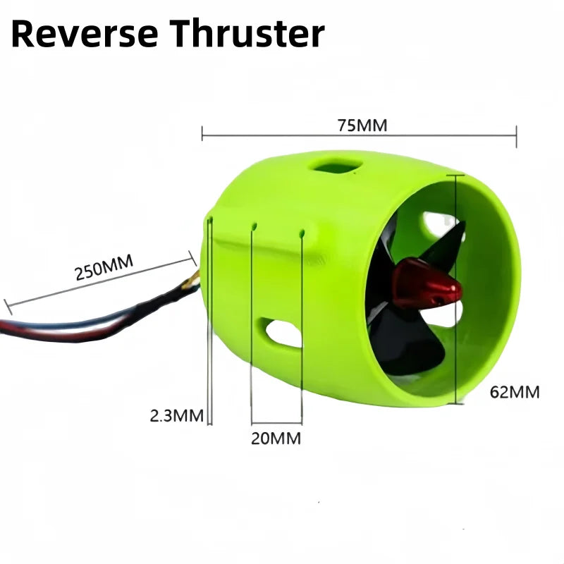 12-24V 20A Brushless Underwater Thruster 4 Blade RC Bait Boat Trolling Motor Waterproof High Torque for Fishing Kayak Accessory