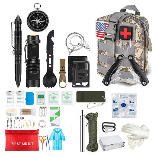 Survival First Aid Kit Full Set Adventures Bag
