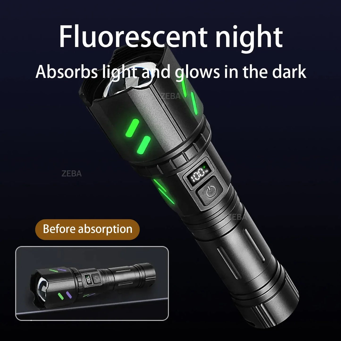 Newest 100000LM High Power LED Flashlight USB Rechargeable Flashlight Powerful Long Range 3500M Torch Light Camping Fishing Lamp