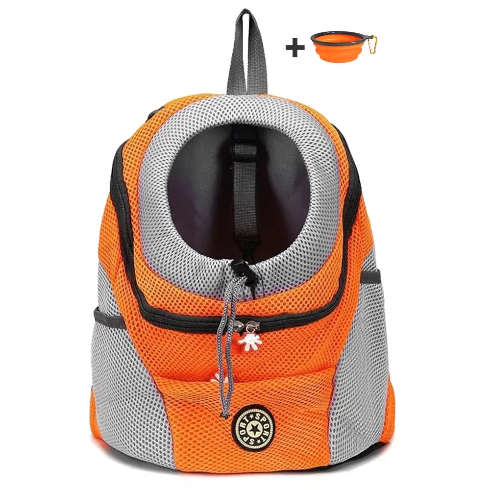 Dog Carrier Backpack Hands-Free Pet Shoulder Bag for Bike Riding Outdoor Hiking Secure Comfortable Travel Camping Bag