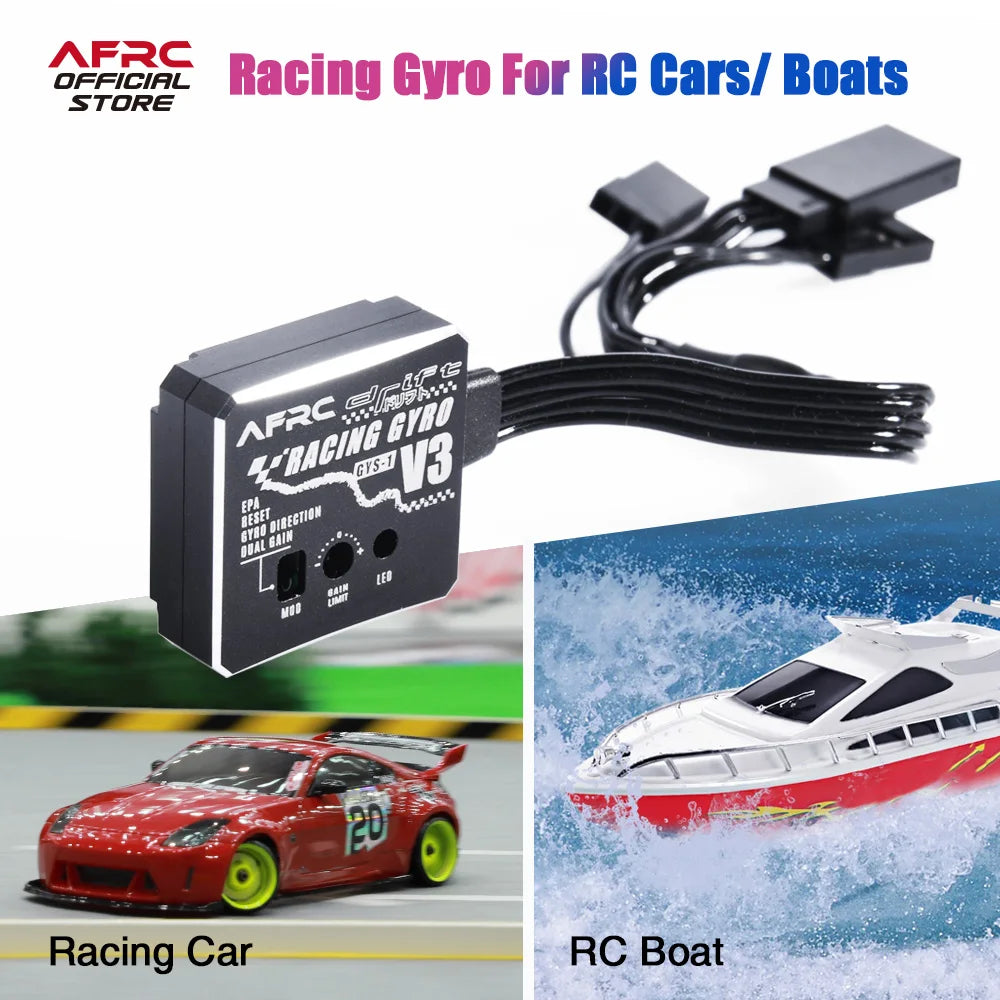 AFRC-GYS-1 V3 RACING Gyro Drift Car Stabilizer CNC Metal Case For 1/28 1/18 1/10 1/8 RC Cars /Boats Model DIY Assembly Upgrading