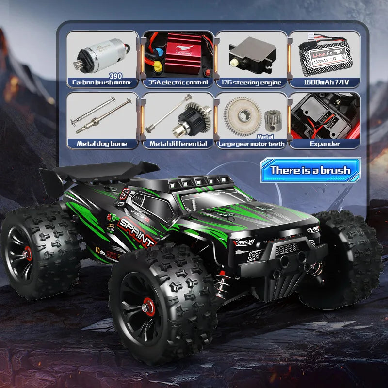 100km/h High-speed 4WD Rc Cars,1:14 Brushless Motor Climbing Off-road Rc Truck,Remote Control Car Model,funny Gift,Toys for Boys