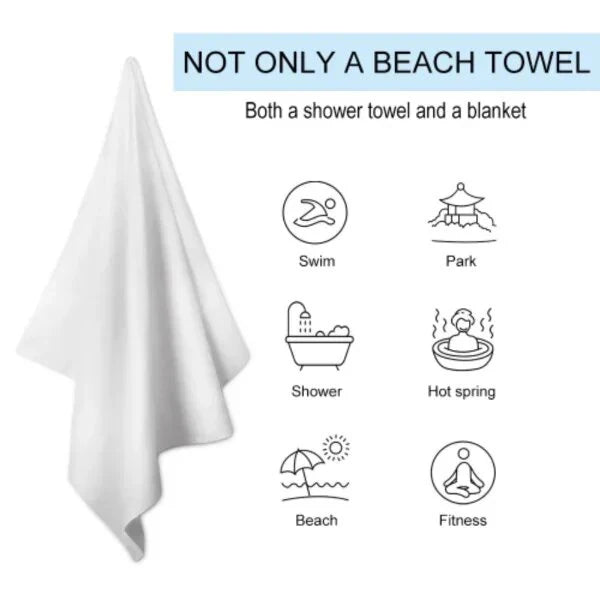 Beach Towel Summer Time And Palm Trees Printed Pattern Sun Protection Windproof Suitable For Swimming Pool Camping Travel
