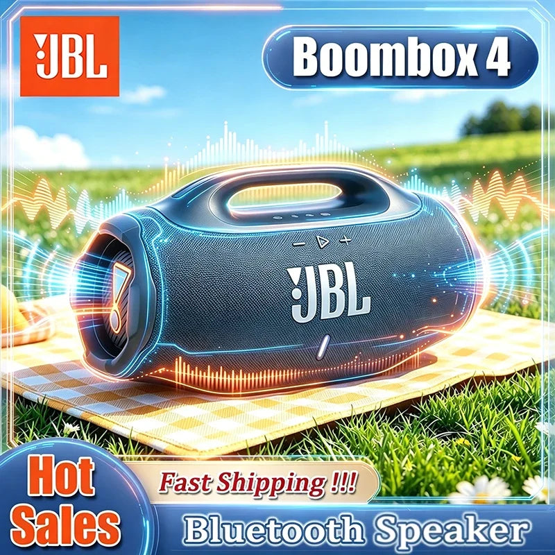 JBL Boombox 4 High Power Wireless Bluetooth Speaker-High Volume Outdoor Sports Bluetooth Speaker for Home KTV Party Microphone