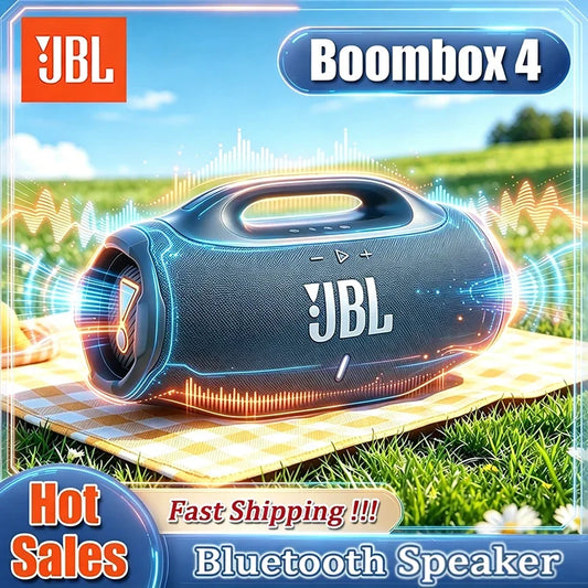JBL Boombox 4 High Power Wireless Bluetooth Speaker-High Volume Outdoor Sports Bluetooth Speaker for Home KTV Party Microphone