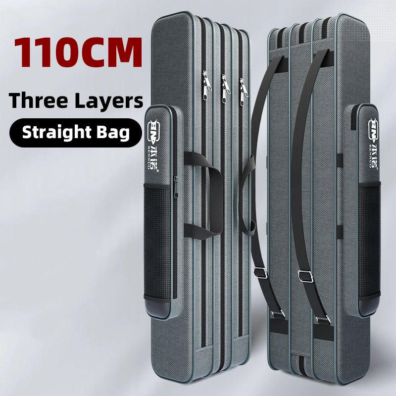 Fishing Rod Bag Fishing Gear Bag 80cm-130cm Multifunctional Rod Bags Double-layer or Three-layer Large Thick Belly Fish Backpack
