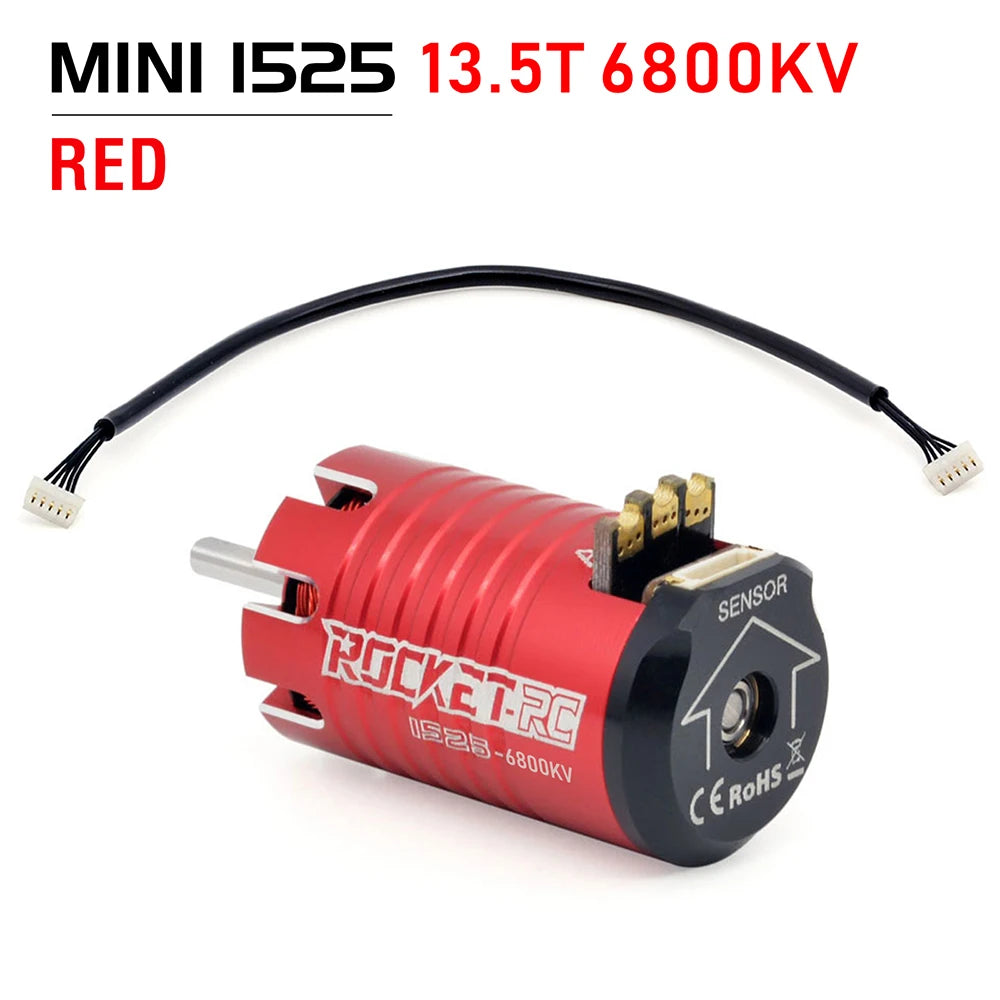 ROCKET-RC MINI 1525 3500-6800KV Sensored Brushless Motor For 1/28 1/24 RC Cars