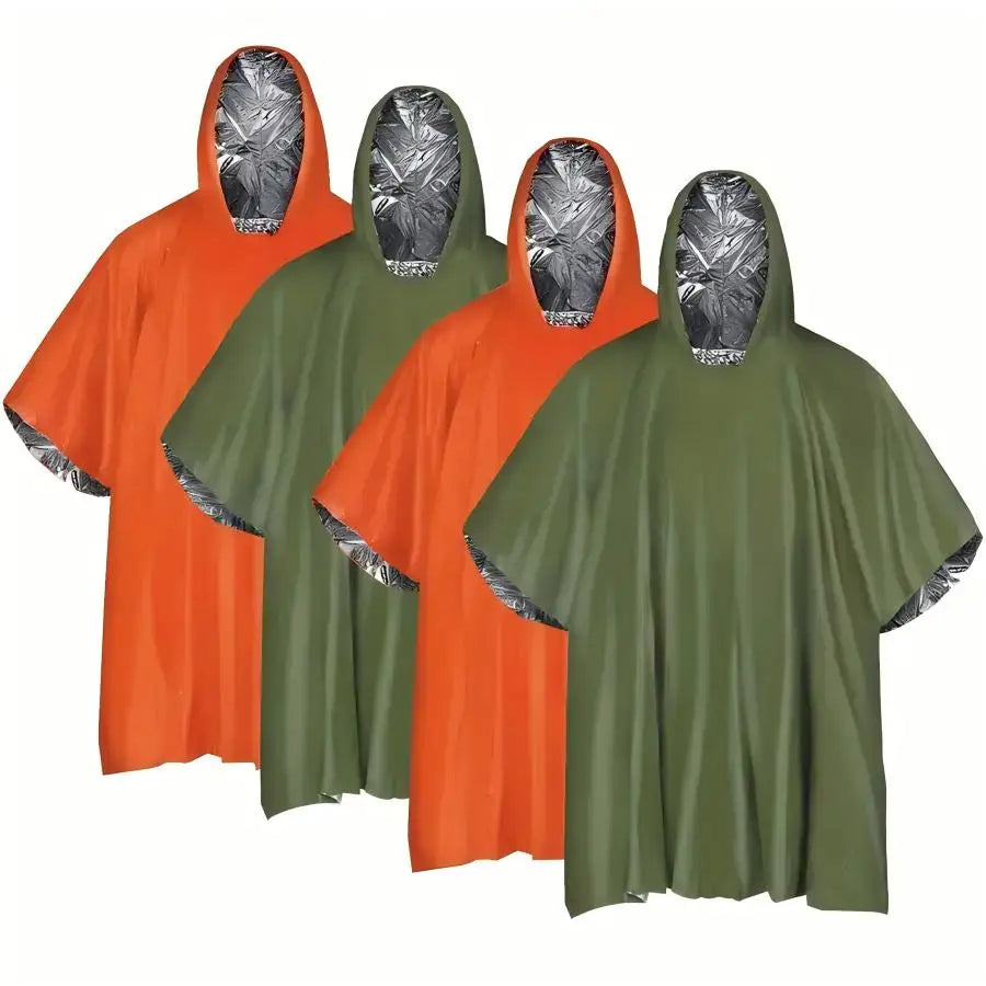 Survival Emergency Poncho,Lightweight Survival Gear for Outdoor Camping Hiking Keep Warm After Earthquakes,Hurricanes Disasters