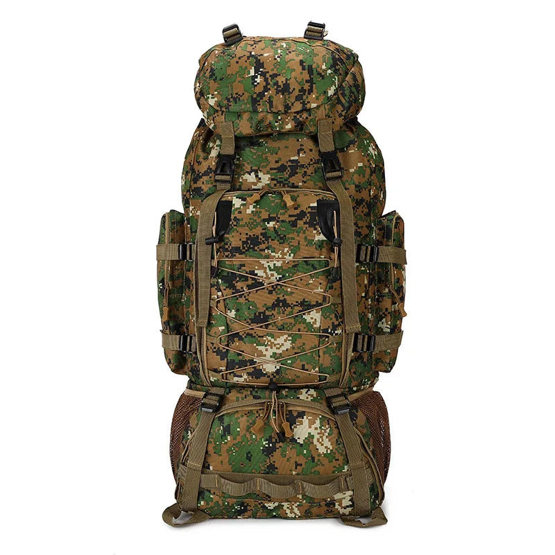New Waterproof Molle Rucksack Outdoor Climbing Backpack Military Camo Tactical Bag Hiking Travel Fishing Mountaineering Bag