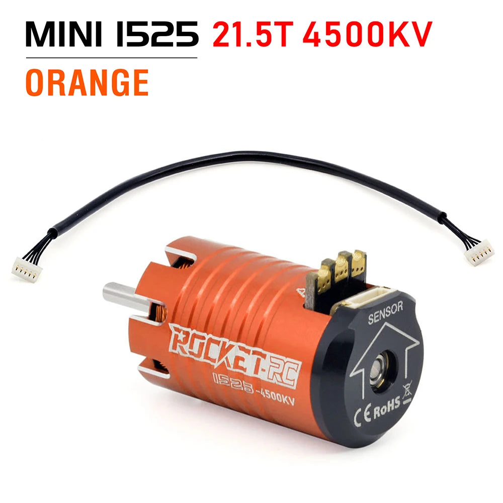 ROCKET-RC MINI 1525 3500-6800KV Sensored Brushless Motor For 1/28 1/24 RC Cars