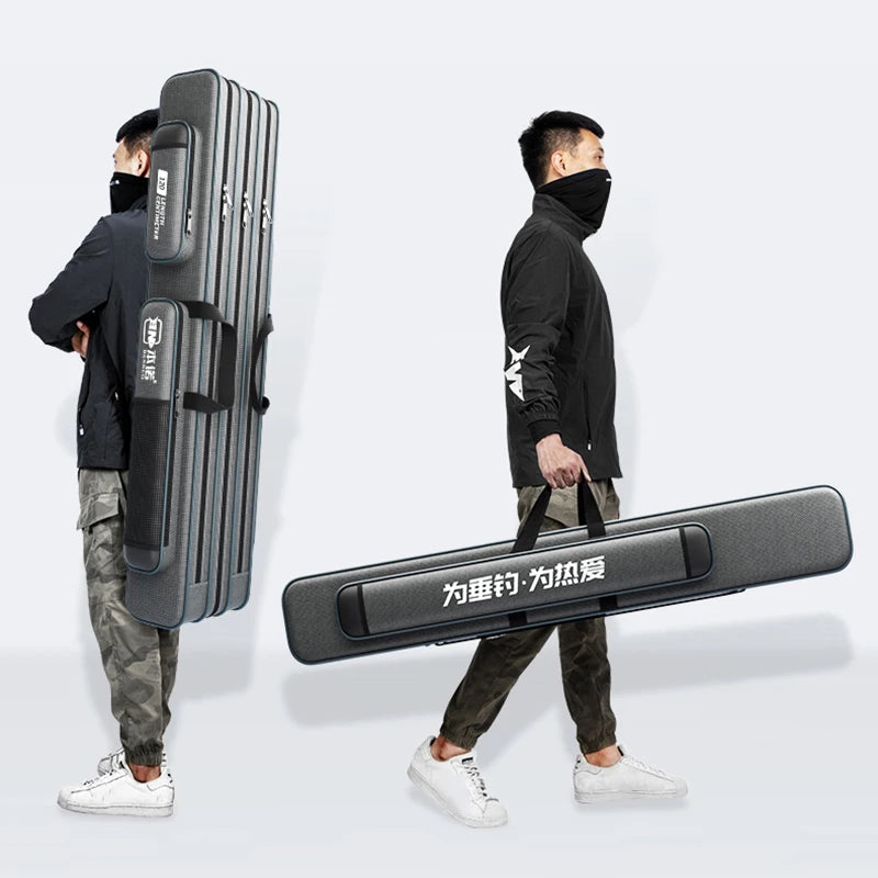 Fishing Rod Bag Fishing Gear Bag 80cm-130cm Multifunctional Rod Bags Double-layer or Three-layer Large Thick Belly Fish Backpack