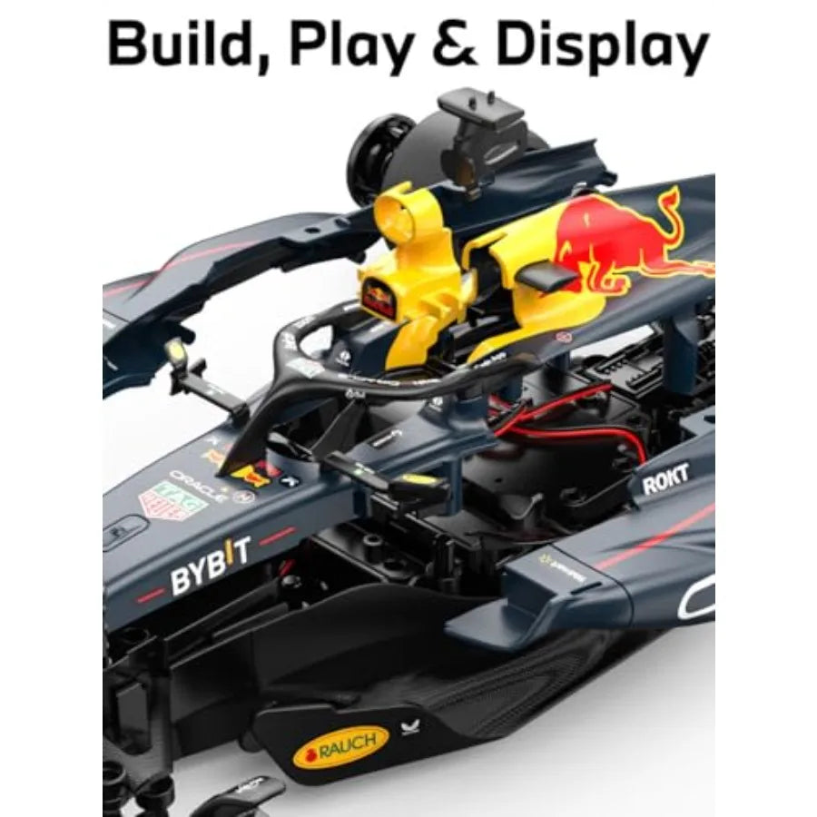 RASTAR 92600 1/16 Oracle RedBull F1 RB19 Collectible RC Car Building Kit in Red with Remote Controller - Ideal for Teens Adults