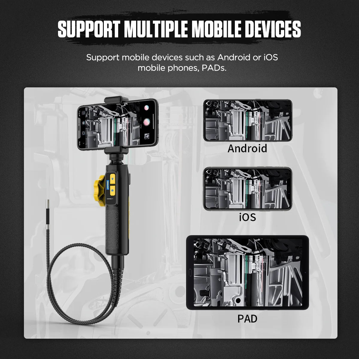 AUTOOL Car Industrial Endoscope SVB302 Automotive Inspection Camera USB Video Borescope for Mobile Phones Waterproof IP67