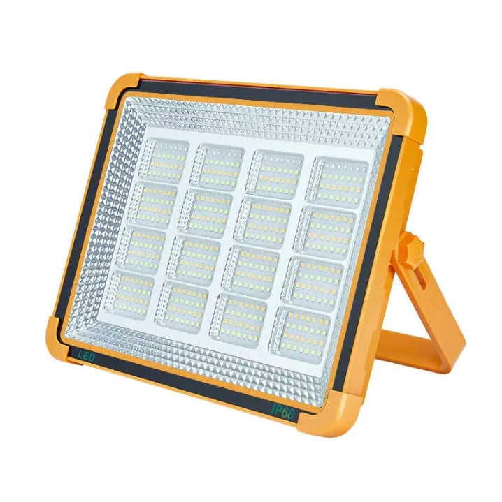 Solar Portable Camping Light with Stand Battery Rechargeable Lamp LED Cordless Flood Lights for Work Emergency Power Failure